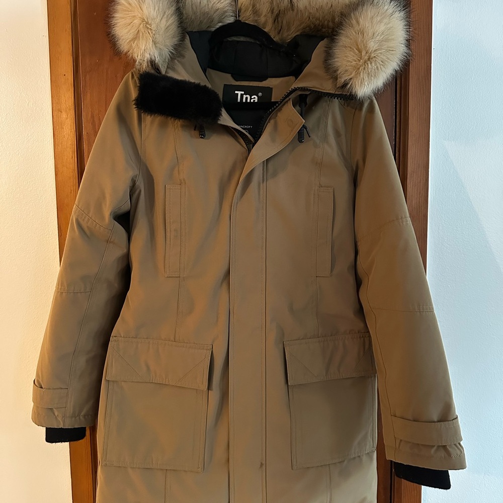 Aritzia brown/beige TNA Bancroft Parka Jacket
